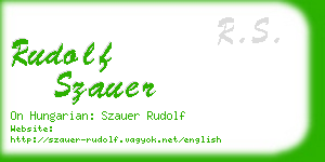 rudolf szauer business card